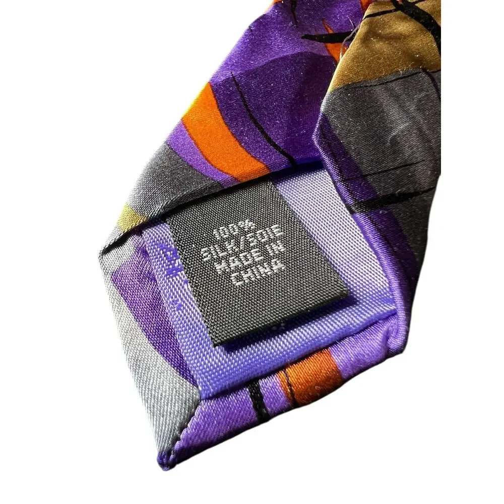J. GARCIA Men's 100%‎ Silk Tie ~ Orange ~ Alligator Works ~ Collection #66